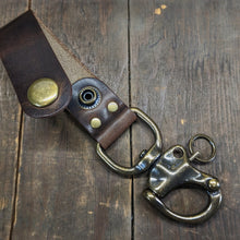 Load image into Gallery viewer, Camelback Mountain - Quick Release Keychain - Horween leather loop with snap closure - Caliber Leather Company