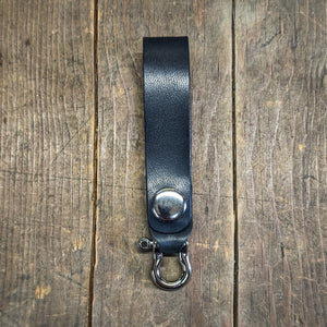 Horween Leather Snap keychain with shackle - Caliber Leather Company