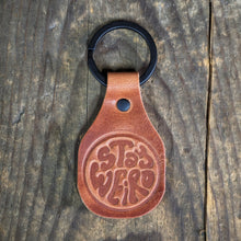 Load image into Gallery viewer, Stay Weird Leather Keychain - Caliber Leather Company