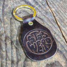 Load image into Gallery viewer, Stay Weird Leather Keychain - Caliber Leather Company