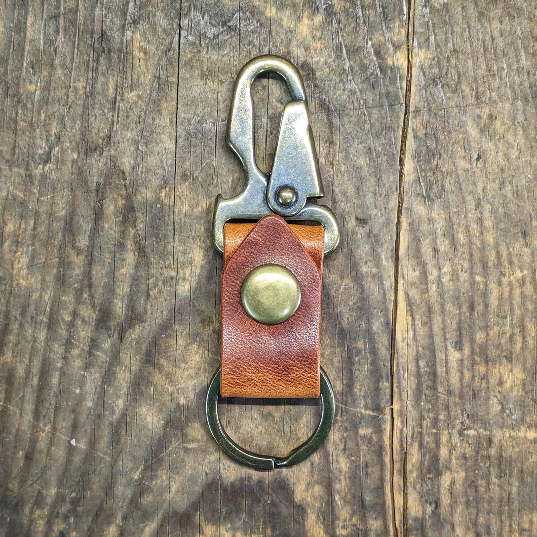 Appalachian Bottle Opener - Personalized Leather Key Chain - Caliber Leather Company