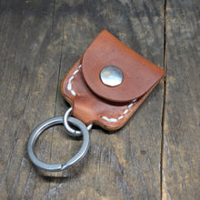 Load image into Gallery viewer, Guitar Pick Holder Leather Keychain