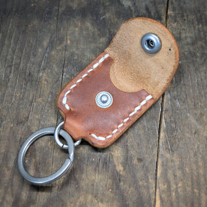 Guitar Pick Holder Leather Keychain