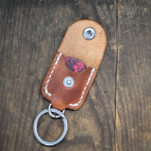 Load image into Gallery viewer, Guitar Pick Holder Leather Keychain