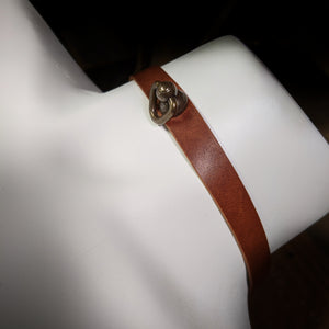 Leather Collar with Leash - Caliber Leather Company