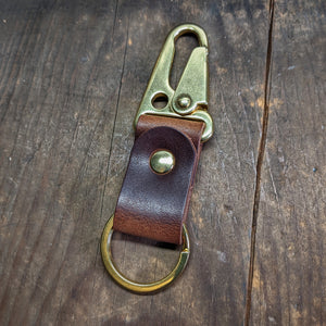 Cassapora Howdy, Leather Wristlet Strap, Leather Key Chain Clip, Holds 3+ Key Rings, Clip Your Keys to Almost Anything! Laser Engraved, Made to Order