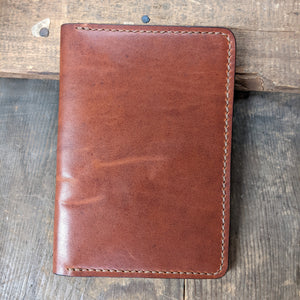 Delaware River - English Tan Horween Leather Passport Wallet - Ready to Ship - Caliber Leather Company