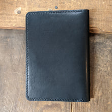 Load image into Gallery viewer, Delaware River - Black Horween Leather Passport Wallet - Ready to Ship - Caliber Leather Company