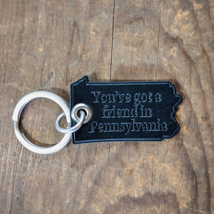 You've got a friend in Pennsylvania - Leather Keychain - Caliber Leather Company