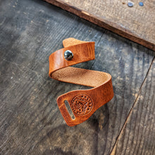 Load image into Gallery viewer, Leather Wrap Bracelet - Personalized Horween Leather Cuff - Caliber Leather Company