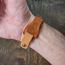 Load image into Gallery viewer, Leather Wrap Bracelet - Personalized Horween Leather Cuff - Caliber Leather Company