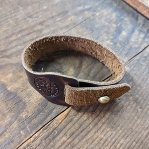 Leather Wrap Bracelet - Personalized Horween Leather Cuff - Caliber Leather Company