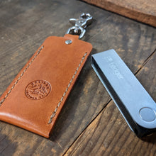 Load image into Gallery viewer, Leather Keychain Case for Ledger Nano X - Crypto Cold Storage Wallet - Caliber Leather Company