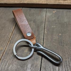 ThirteenPeaks Leather Carabiner Keychain. Handmade Keychain. Carabiner Keychain. Personalized Leather Keychain. Personalized Gift. Groomsmen Gift.