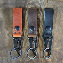 Load image into Gallery viewer, Bear Mountain - Lever Snap Horween Leather Keychain - Caliber Leather Company