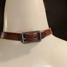 Load image into Gallery viewer, Leather Choker Metal O Ring Necklace - Caliber Leather Company
