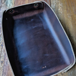 Leather Catch-all Valet Tray - Caliber Leather Company